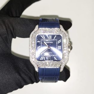 certior santas iced out moissanite watch